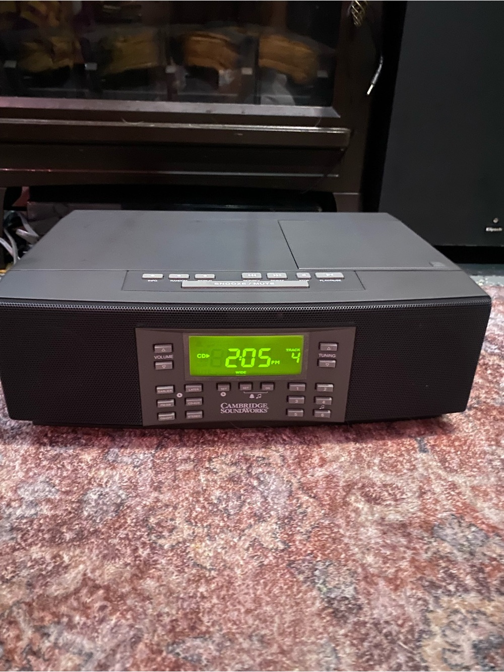 Black Portable Boombox with CD Player
